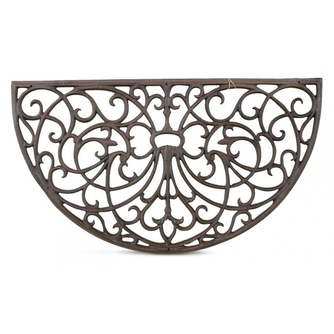 Paillasson demi lune fonte Couleur marron <span itemprop=