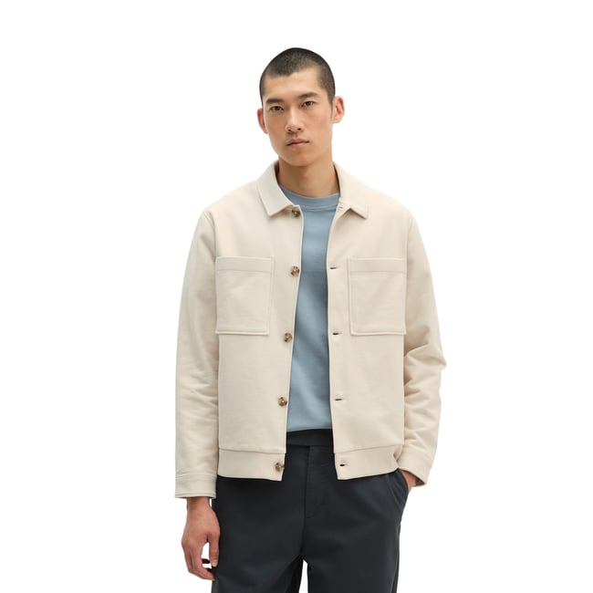 Veste sweat relaxed en coton bio régénéré gris <span itemprop=