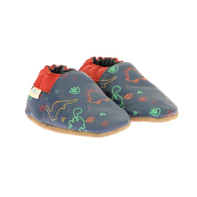 Chaussons Cuir ALLDINO bleu <span itemprop=