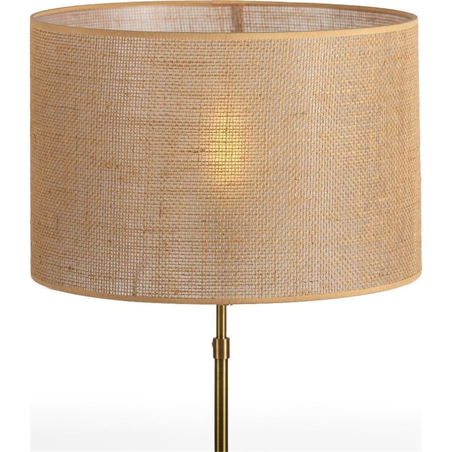 Abat-jour cylindrique en sisal Couleur crème <span itemprop=