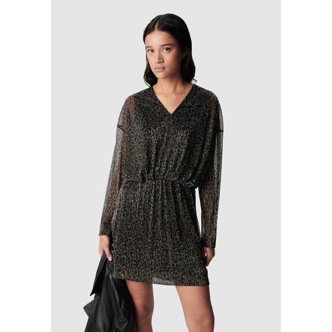 Robe courte fil textile noir <span itemprop=