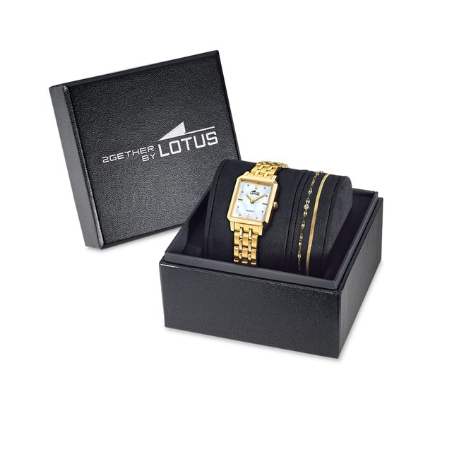 Montre Analogique  TOGETHER doré nacre blanche doré <span itemprop=