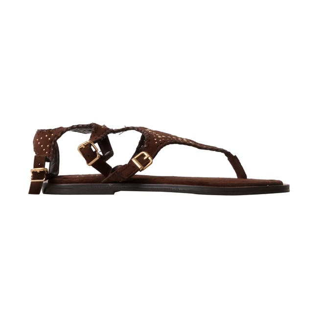 Sandales à Brides marron <span itemprop=