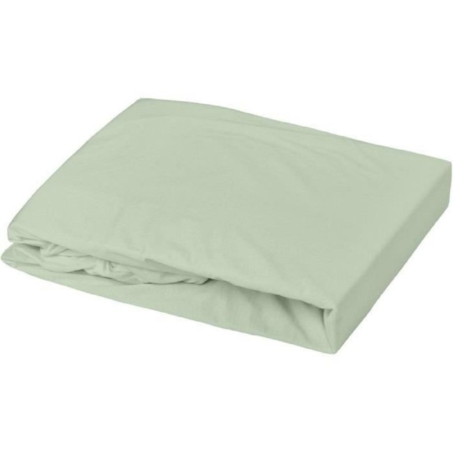 Lot 1 alèse + 1 drap housse 70x140 cm Vert de gris vert tilleul <span itemprop=
