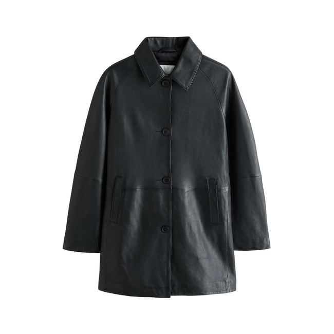 Veste en cuir dolly noir <span itemprop=