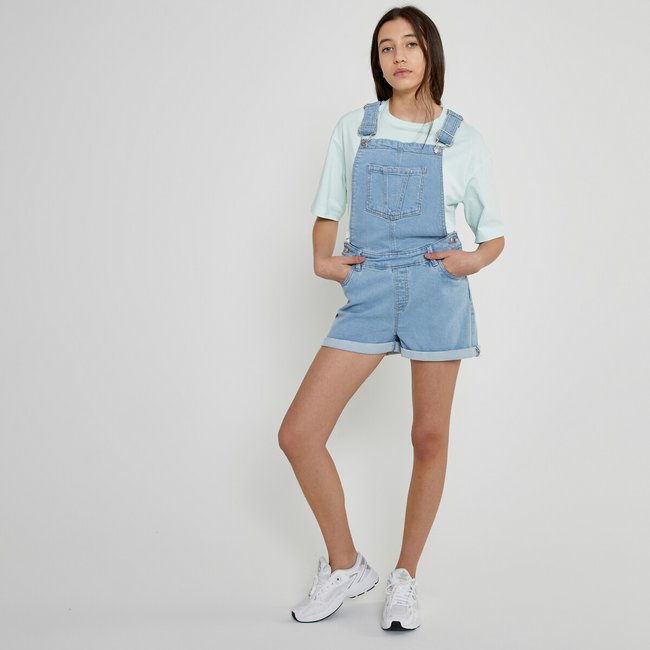 Short Denim Dungarees double stonewashed LA REDOUTE COLLECTIONS