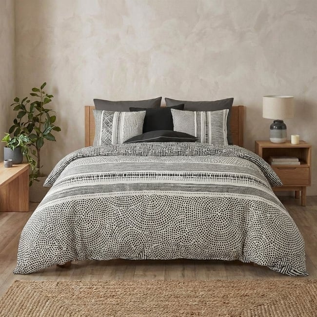 Parure de lit - Housse de couette Coton 57 fils multicolore <span itemprop=