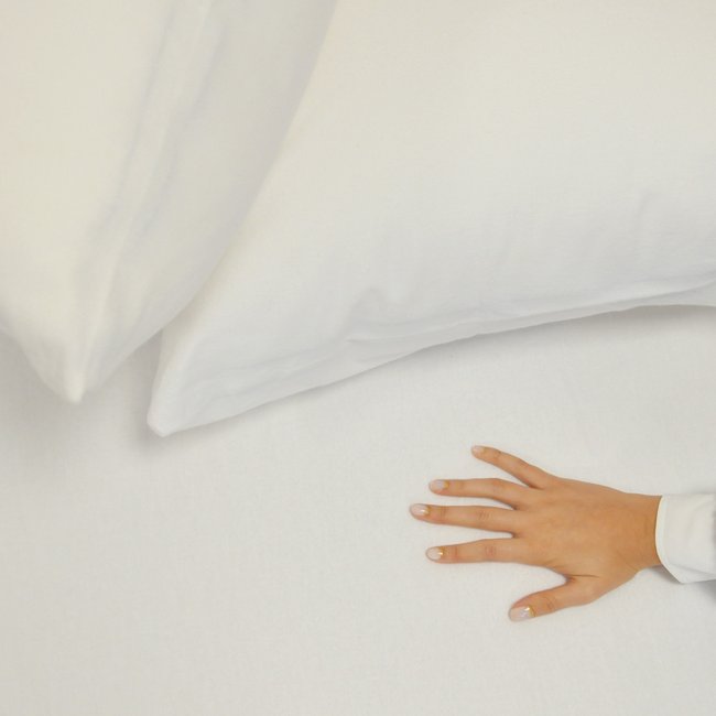Alese forme housse - Molleton impermeable Couleur blanc <span itemprop=