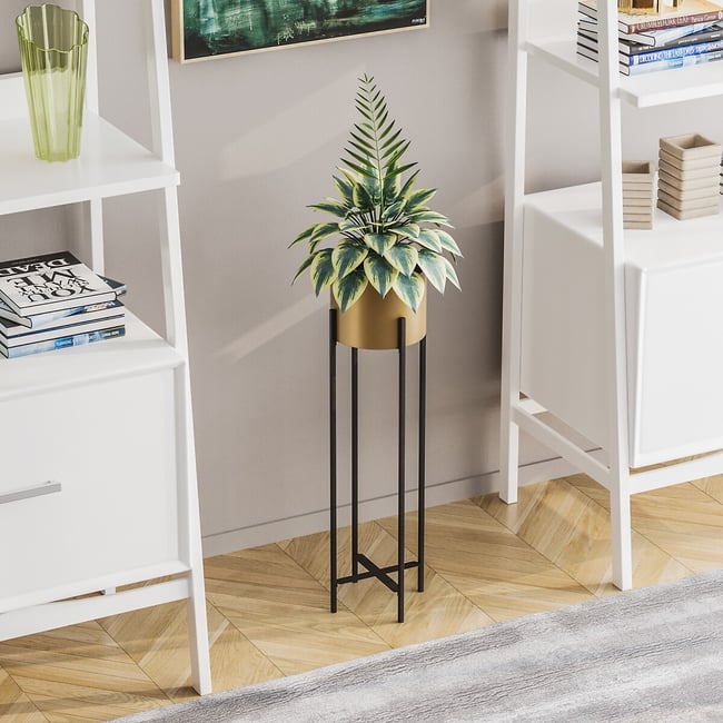 Декоративный горшок GED / ГЕД черный + золотистый SO'HOME