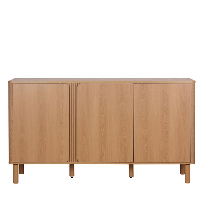Buffet 3 portes en bois L140cm- NOA Couleur bois clair <span itemprop=