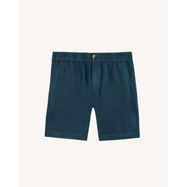 Short CHEVRE bleu marine <span itemprop=