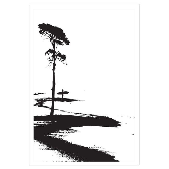 Poster surfing les landes - HEXOA