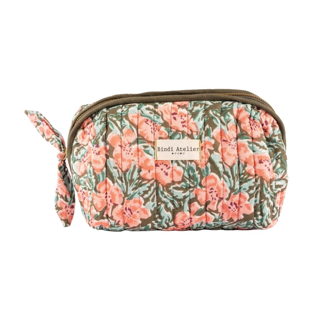 Trousse maquillage en coton matelassé - BINDI ATELIER