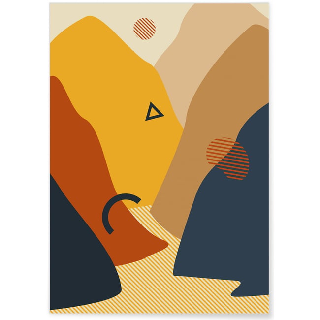 Affiche Abstract Landscape 8 Couleur blanc <span itemprop=