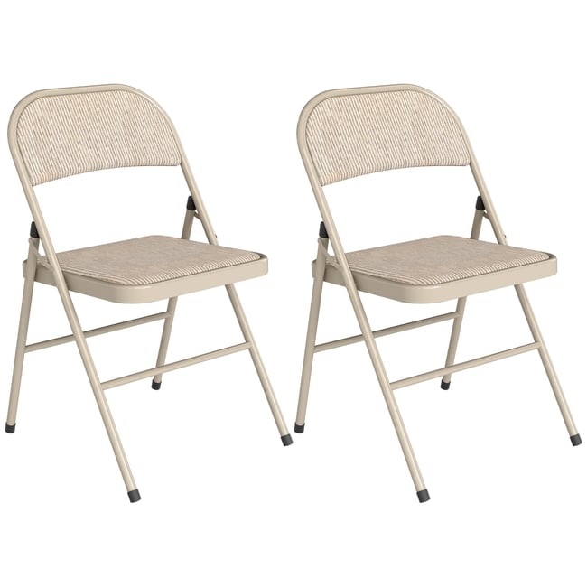 Chaise pliante Polyester Beige Couleur beige <span itemprop=