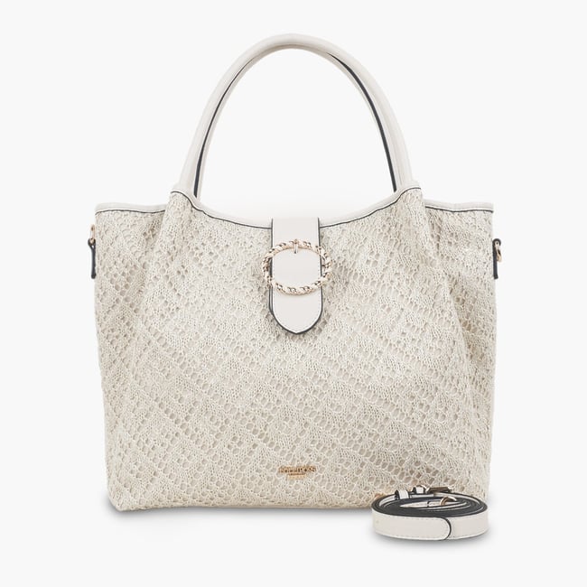 Sac shopper  Solie ivoire <span itemprop=