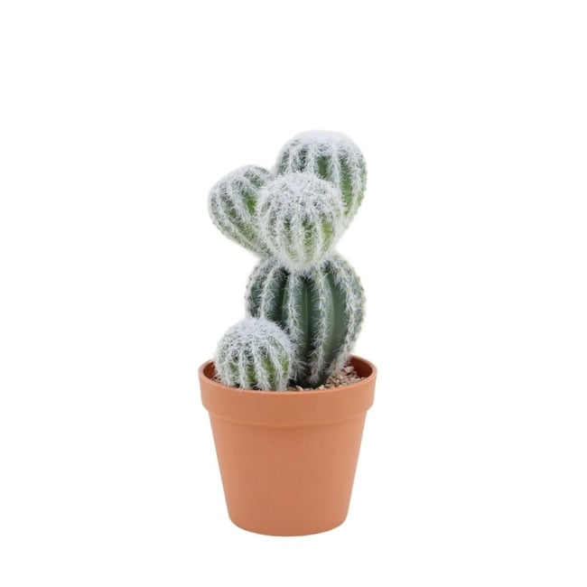 Cactus artificiel 26cm Couleur vert <span itemprop=