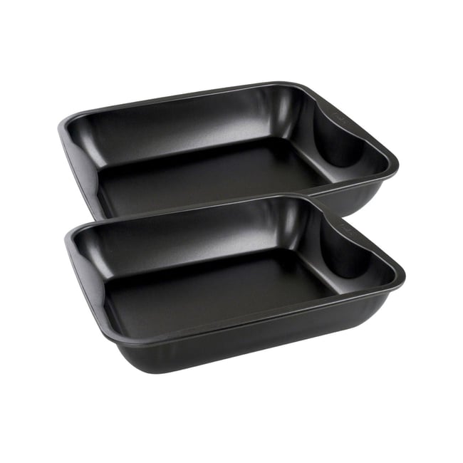 Ensemble de 2 Plats à four XXL rectangle SPÉCIAL COOKING noir <span itemprop=