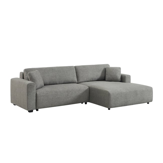 Canapé d'angle droit convertible 3 places tissu avec coffre WIDE - SWEEEK