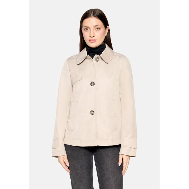 Veste d'été à col silver beige <span itemprop=