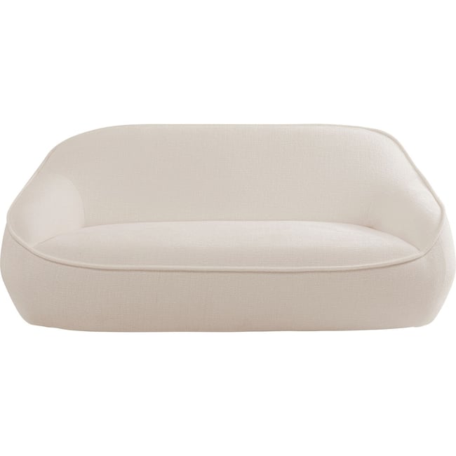 Canapé 2 places en polyester, LUMI Couleur beige <span itemprop=