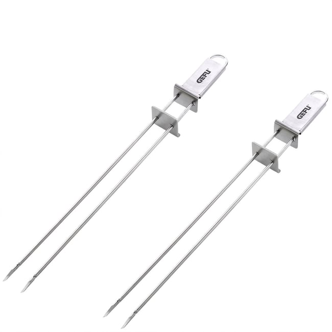 Set de 2 brochettes à barbecue TWINCO argent <span itemprop=