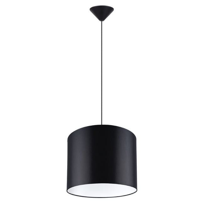 Suspension Tissu Noir E27 1 Nova 30 Couleur noir <span itemprop=