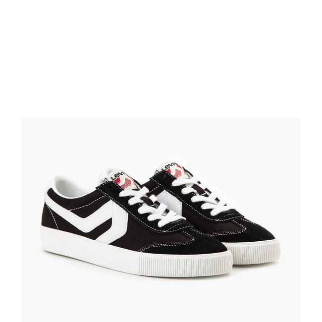 Baskets basses en toile Sneak S noir <span itemprop=