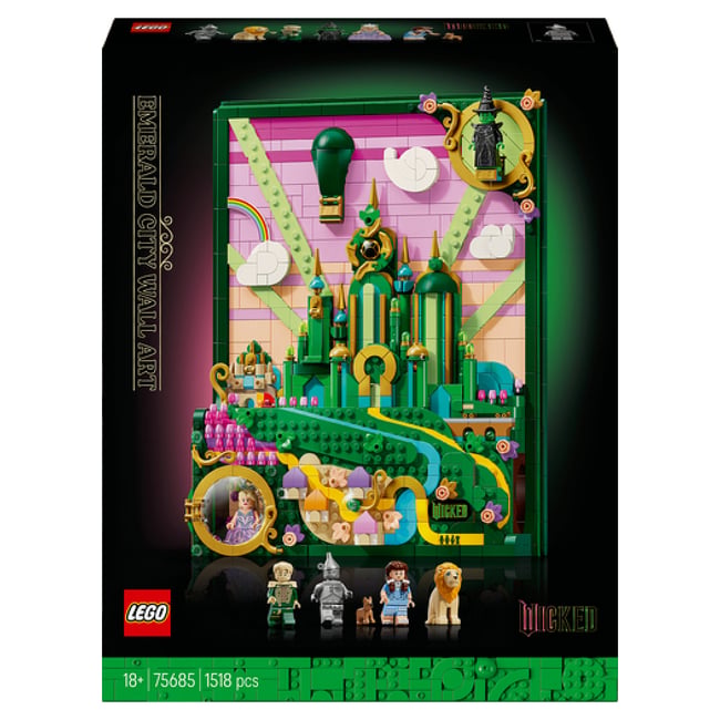 LEGO Wicked - Tableau d'Emerald City - 75685 vert, rose, jaune <span itemprop=