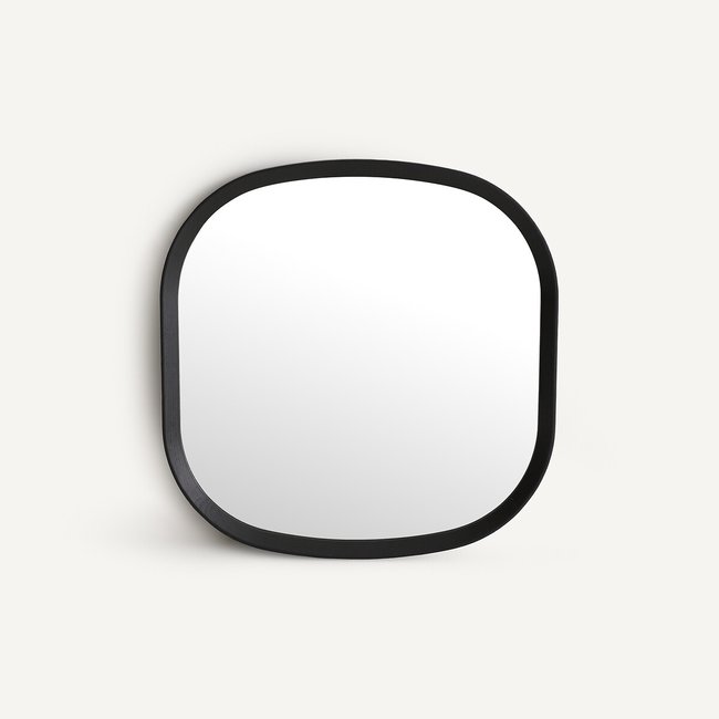 Specchio quadrato in rovere massiccio, H60 cm, Orion nero  AM.PM