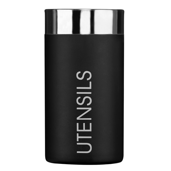 Utensil Holder in Black/Silver, black, SO'HOME