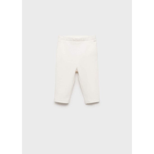 Pantalon jogger maille blanc cassé <span itemprop=
