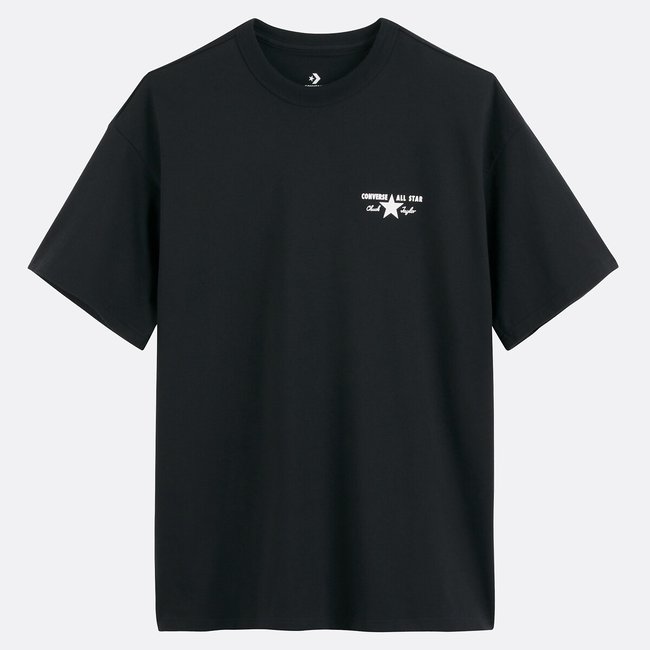 Camiseta de manga corta gráfica negro <span itemprop=