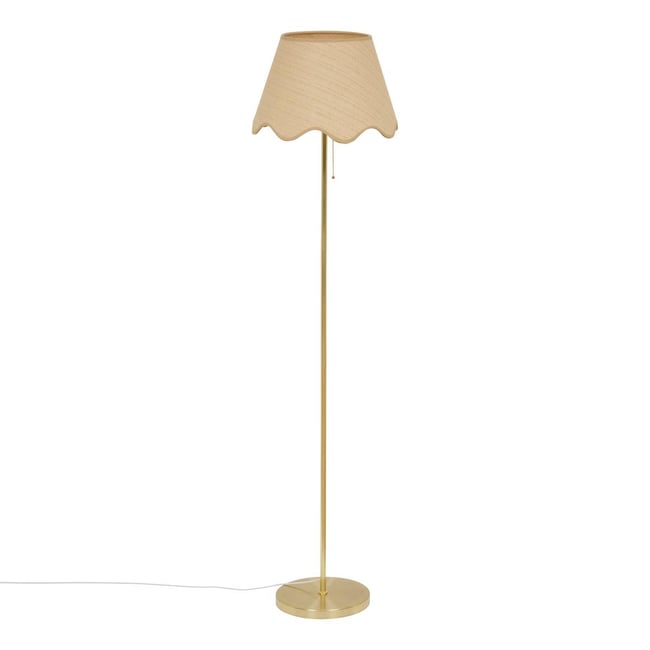 Lampadaire cylindrique FLORE Couleur doré <span itemprop=