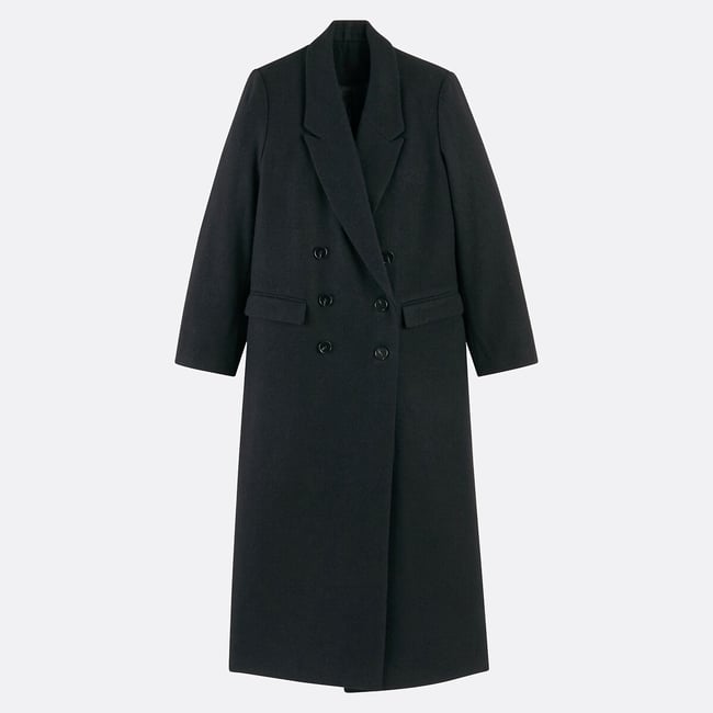 Winter Maxi Coat with Button Fastening, black, LA REDOUTE COLLECTIONS
