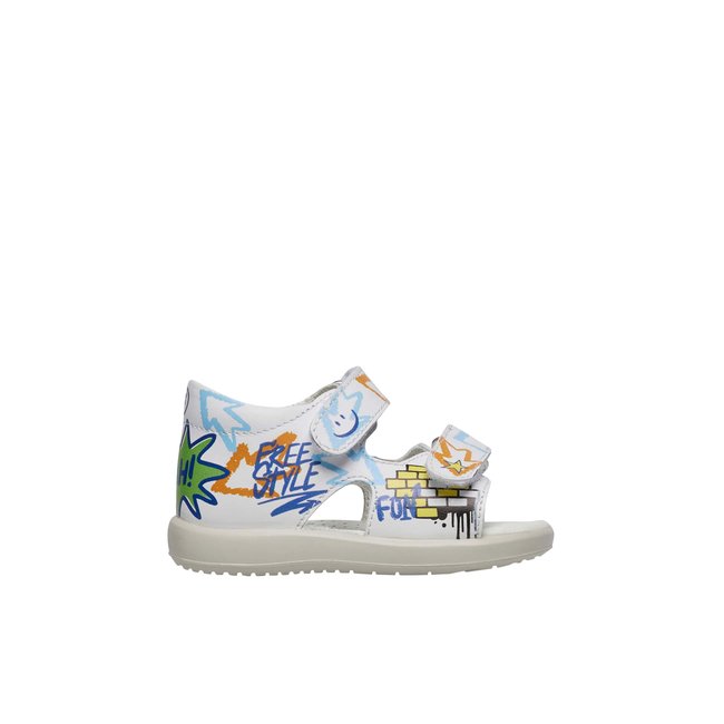 Sandales en cuir HERTO blanc <span itemprop=