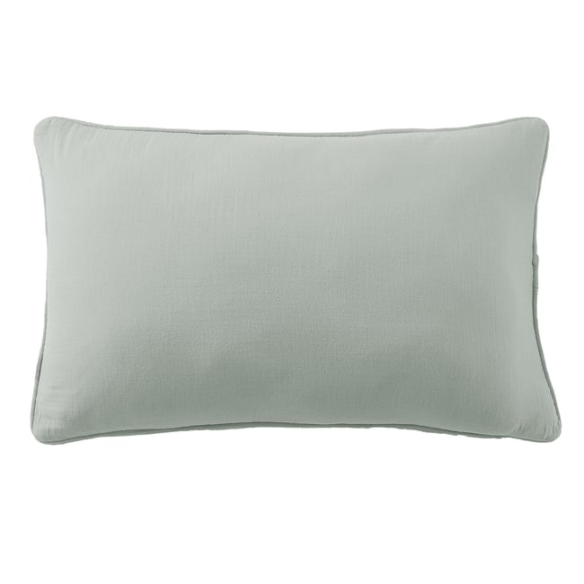 Coussin rectangulaire déhoussable 40x60 cm Gaze de Coton Terra Eucalyptus eucalyptus <span itemprop=