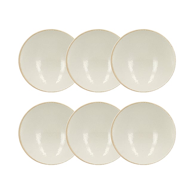 Lot de 6 coupelles en porcelaine 15cm, NUANCE Couleur blanc <span itemprop=