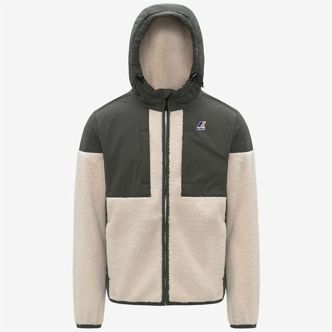 Veste en sherpa unisexe LE VRAI 4.0 SAMSON ORSETTO kaki/écru <span itemprop=