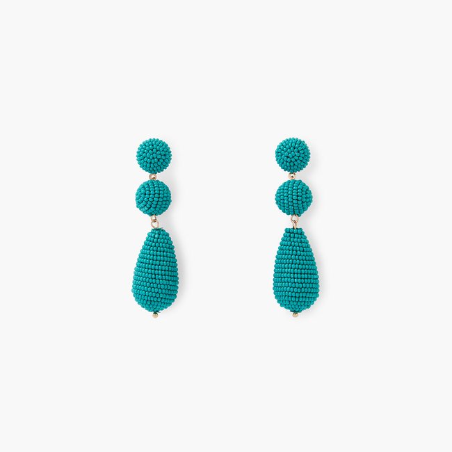 Boucles d'oreilles pendantes Phuket vert <span itemprop=