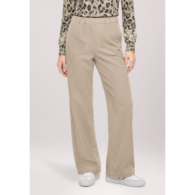 Pantalon à enfiler à poches extérieures taupe <span itemprop=