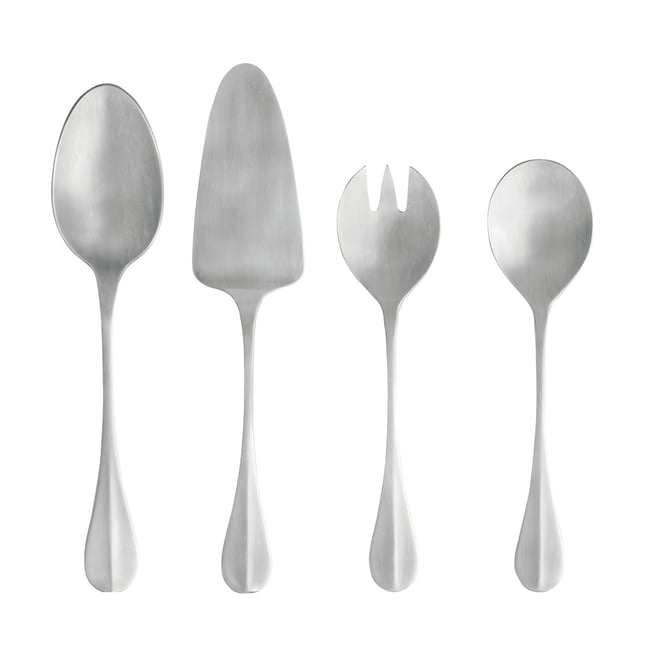 Couverts de service 4 pièces NAU Couleur inox - brushed <span itemprop=