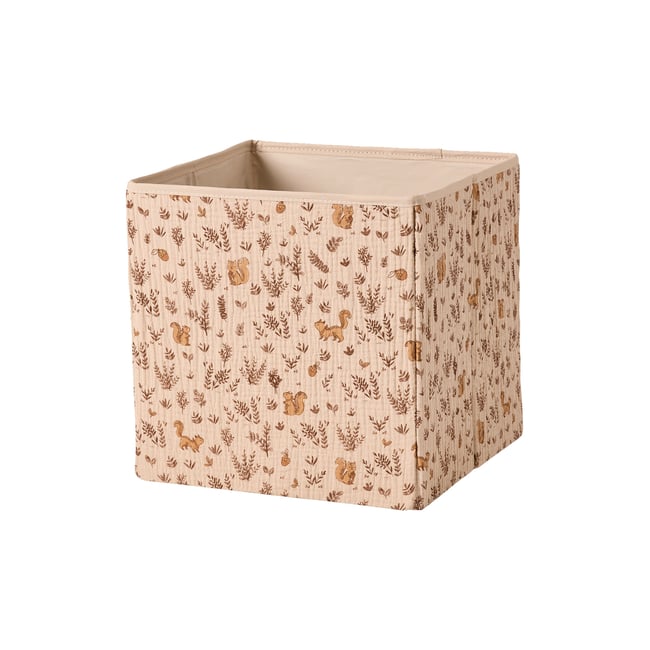 Lot de 3 bacs en gaze de coton Couleur beige <span itemprop=