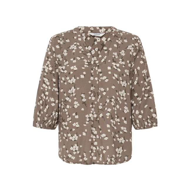 Chemise à manches longues beige walnut flower mix <span itemprop=