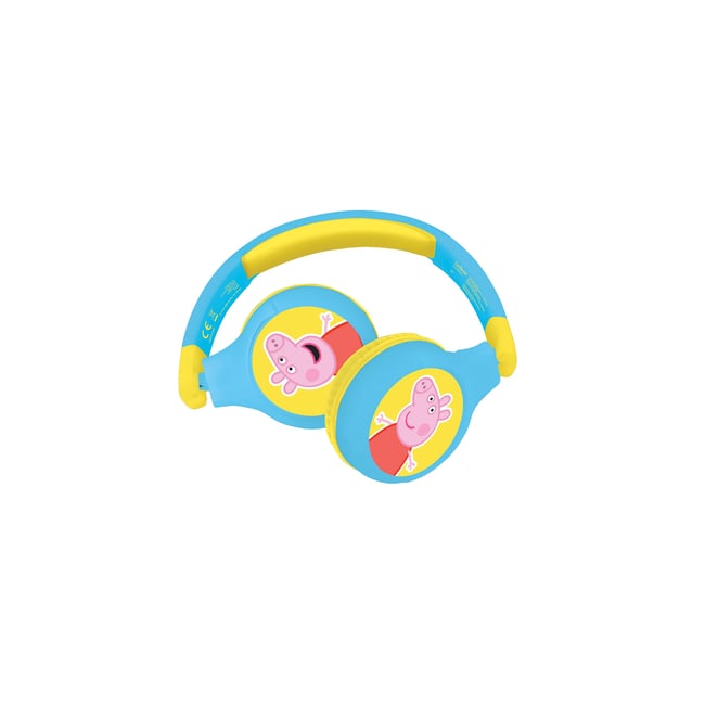 Casque 2 en 1 Peppa Pig Bluetooth et Filaire confortable et pliable avec limitation de son bleu <span itemprop=