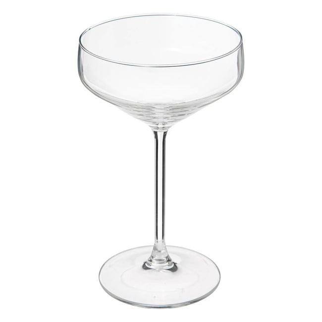 Lot de 6 coupes à champagne en verre 30 cl NORA Couleur transparent <span itemprop=