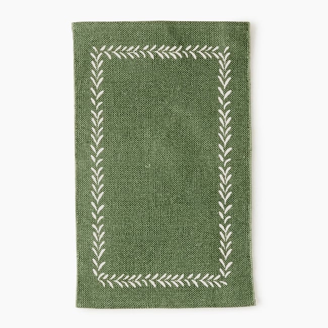Petit tapis imprimé, 50x80cm, 100% coton Couleur meleze <span itemprop=