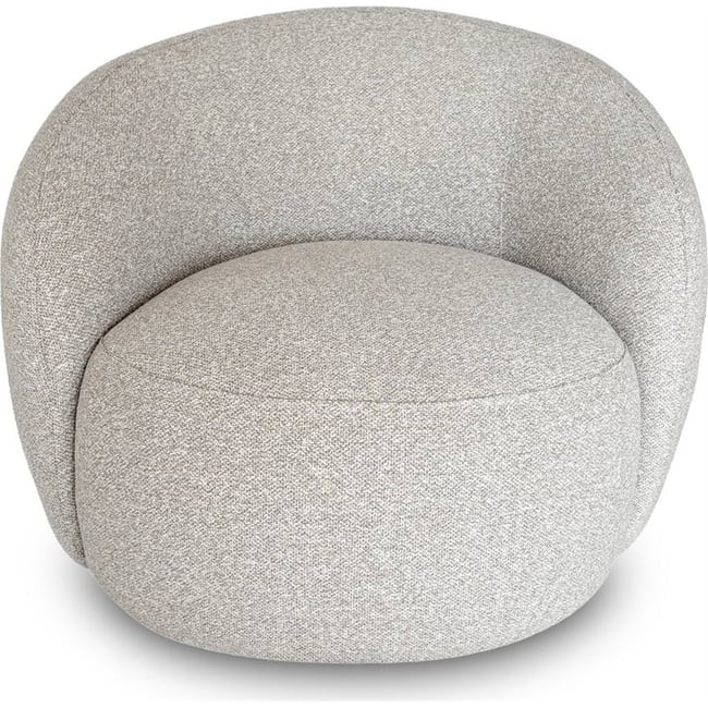 Fauteuil pivotant aux lignes arrondies NORA Couleur beige <span itemprop=