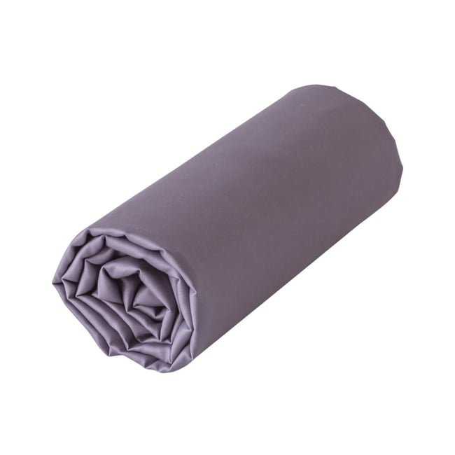 Drap Housse   Satin De Coton - ECLOSE violet <span itemprop=