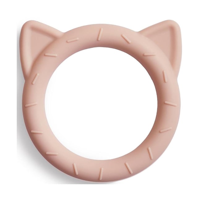Anneau de dentition en silicone rose <span itemprop=